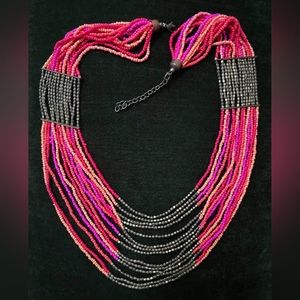 Multicoloured beaded necklace